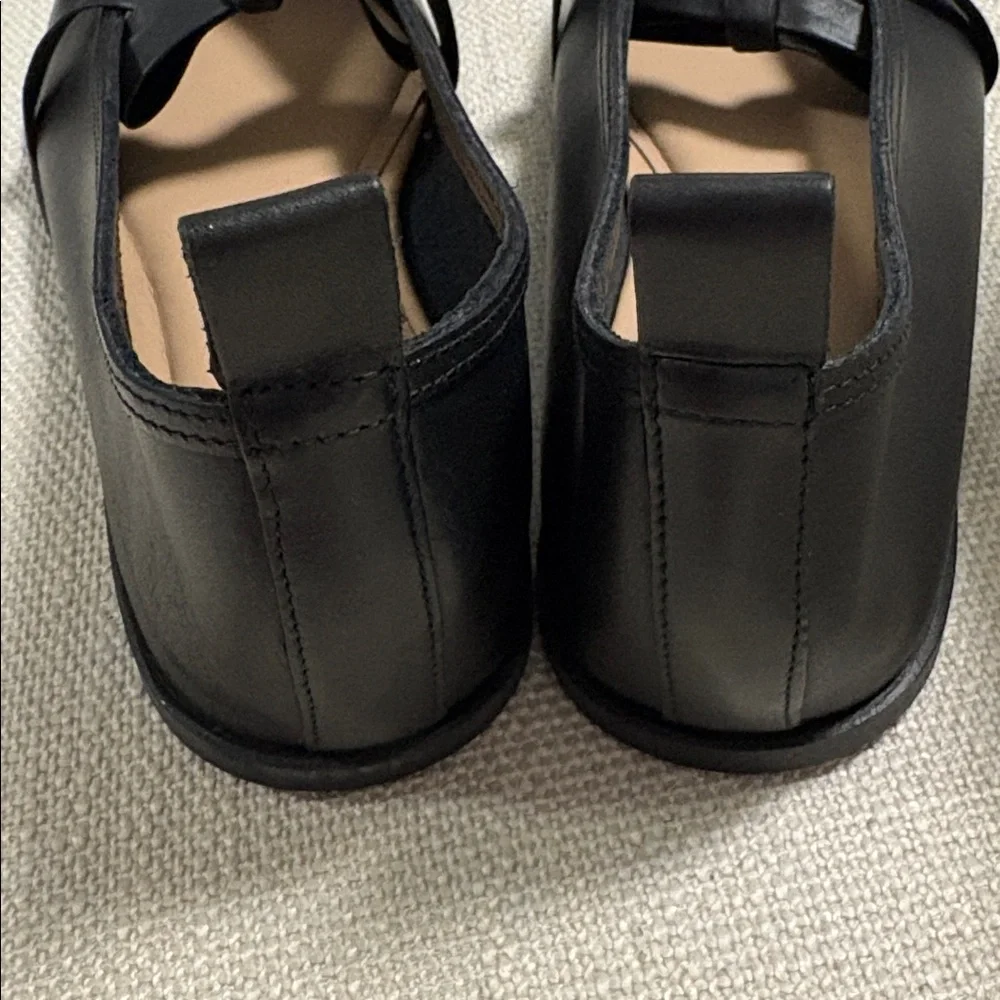 NIB FREE PEOPLE Mania Bow Ballerina Flats Black Leather. Size 8 - Picture 11 of 11